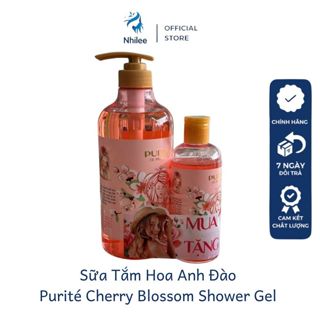[Mua 1 tặng 1] Sữa tắm Purite Cherry Blossom Shower Gel hương hoa anh đào NL384 sáng mịn da 850ml