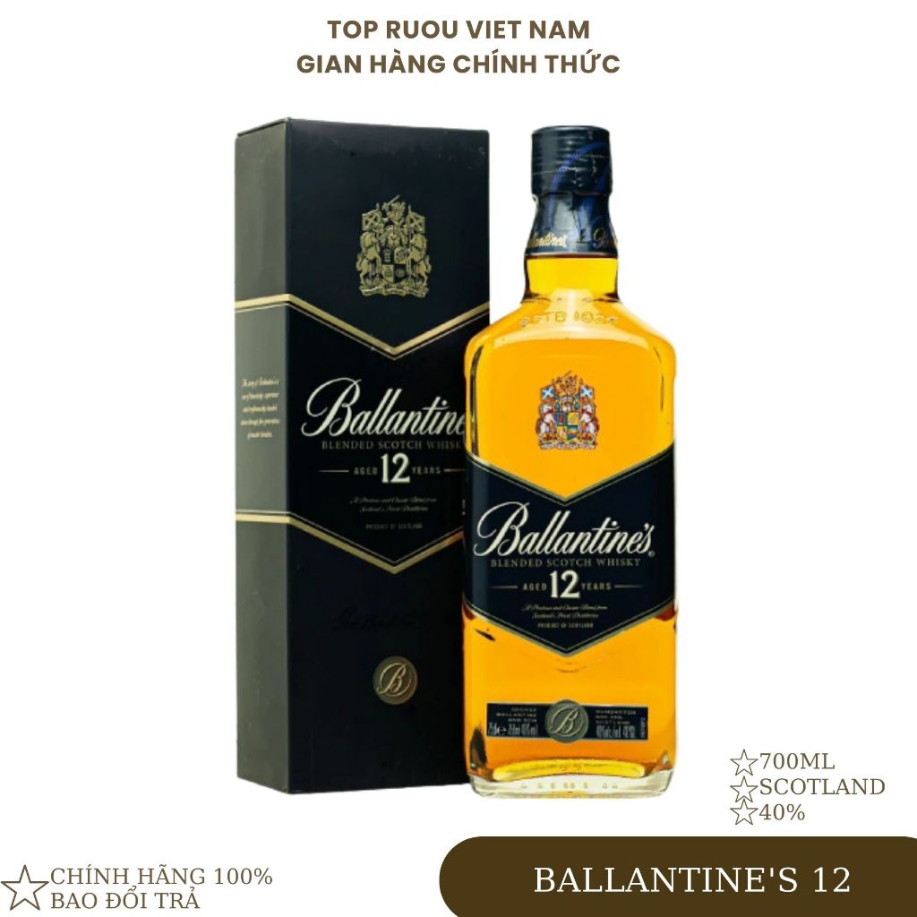 [Top Rượu VN] Ballantine's 12 700ml [Chính Hãng]