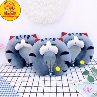 Gối Cổ Chữ U Mèo Hoàng Thượng Cao Su Non Cao Cấp Gấu Bông City