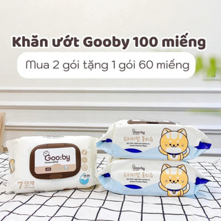 [Quà Tặng] Khăn ướt Gooby Premium 100 tờ đa năng, không cồn, không parabens, mềm mịn, an toàn với da bé