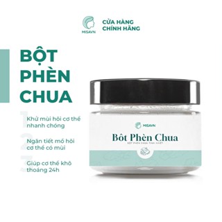 Phèn chua khử mùi hôi Nách hôi Chân MISAVN bột khử mùi phèn chua chưng cất tinh khiết Hũ 100g