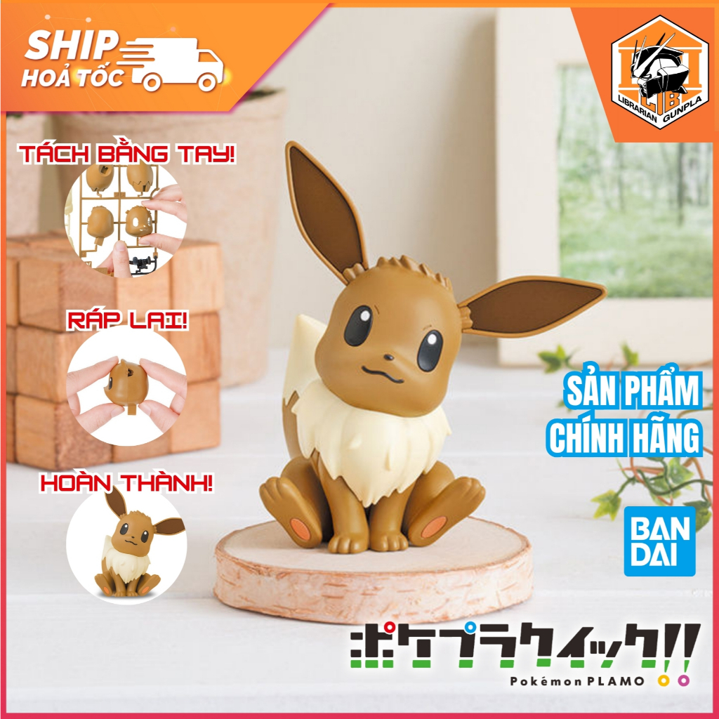 Đồ chơi mô hình lắp ráp Bandai Pokemon Pokepla Quick 04 Eevee