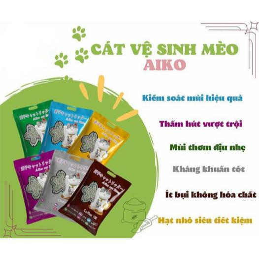 Cát vệ sinh cho mèo AIKO 15L
