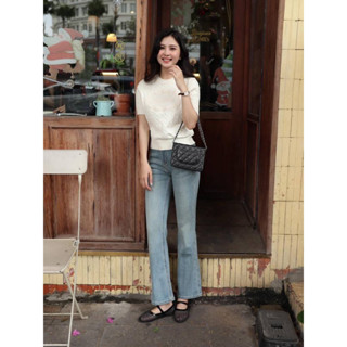 LIN CLOSET [QDL192] Quần jean ống loe 9 tấc style Hàn Quốc - DECEMBER COLLECTION