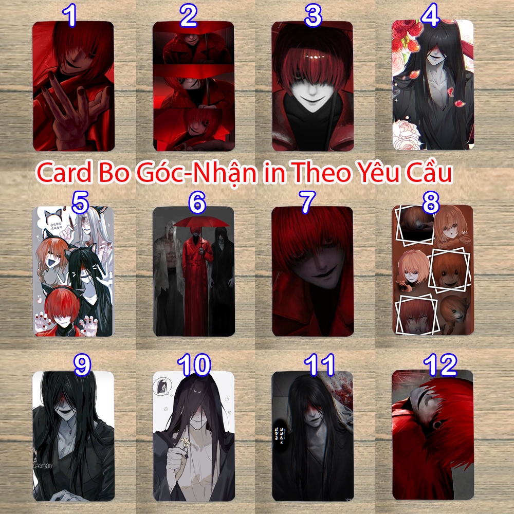 card ảnh bo góc Homicipher Mr. Scarletella Mr. Chopped Mr. Hood Mr. Crawling Mr. Machete Mr. Gap MAU