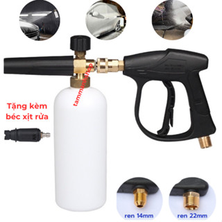  Bộ súng xịt rửa xe và bình tạo bọt tuyết cao cấp cho máy rửa xe áp lực cao máy rửa xe mini 