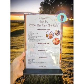 Bảng giá mica dịch vụ spa, tóc, nail mi.... ( thiết kế & in hoàn thiện)