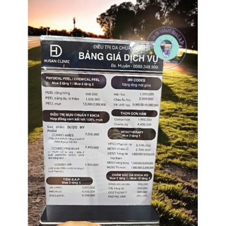 Bảng giá mica dịch vụ spa, tóc, nail mi.... ( thiết kế & in hoàn thiện)