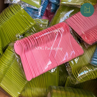 50 cái Nĩa nhựa dùng 1 lần ăn bánh kem, Nĩa nhựa ăn bánh