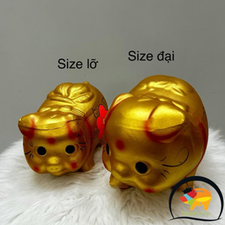 Heo Đất Tiết Kiệm Truyền Thống- Lợn Bỏ Tiền Size To- Ống Heo Vàng Gold