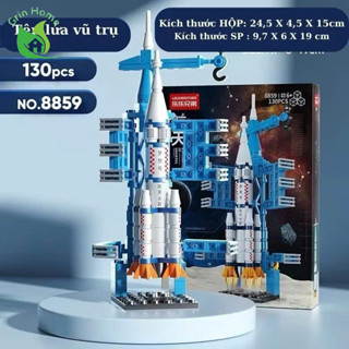 Đồ Chơi Lắp Ráp Tàu Vũ Trụ, Bộ Lắp Ghép Bệ Phóng Rocket Quà Xếp Hình Phi Thuyền Vệ Tinh Không Gian