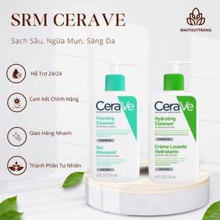  Sữa rửa mặt Cerave 236ml dưỡng ẩm sữa rửa mặt cho da dầu mụn ,da khô 