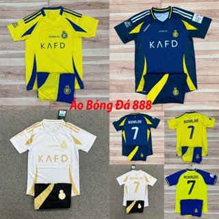 Bộ Quần Áo Bóng Đá Trẻ Em CLB Al Nassr, Áo Đá Banh Ronaldo 2023 - Vải Mè Thái Cao Cấp