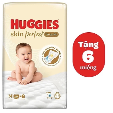 Bỉm/Tã quần Huggies M70,L60,Xl52,XXL48 mẫu skin care công nghệ Dual zone giảm kích  ứng da (cộng thê