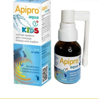 APIPRO Aqua KIDs - Xịt họng keo ong dành cho bé, giảm ho, ngứa rát, đau họng (Lọ 20ml)
