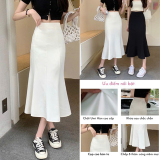  Chân váy đuôi cá Nữ dáng váy midi công sở dáng dài chất vải umi hàn cao cấp co dãn thoải mái mẫu mới - TOTOSA 