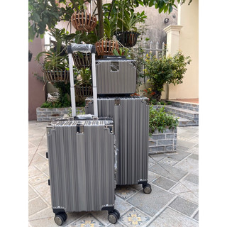 COMBO VALI + CỐP MINI VALI KHUNG NHÔM KHOÁ SẬP SIZE 20&24 JIRM TRAVEL