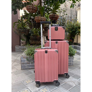 COMBO VALI + CỐP MINI VALI KHUNG NHÔM KHOÁ SẬP SIZE 20&24 JIRM TRAVEL