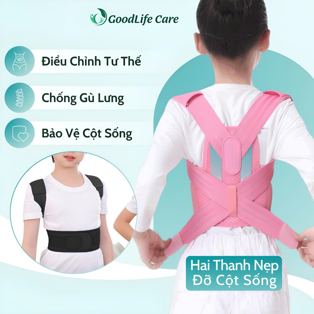 Đai Chống Gù Lưng Cho Trẻ Em [GoodLife Care] Chỉnh Dáng Chống Cong Vẹo Cột Sống Định Hình Cột Sống Cải Thiện Tư Thế.