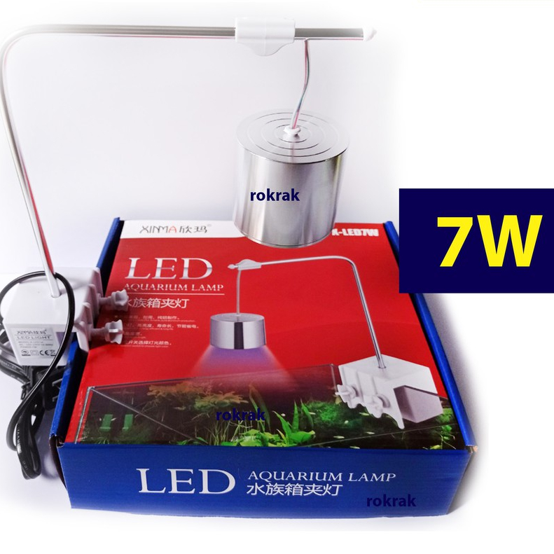 Đèn LED XIMA 7W ánh sáng trắng kẹp thành hồ Thủy sinh