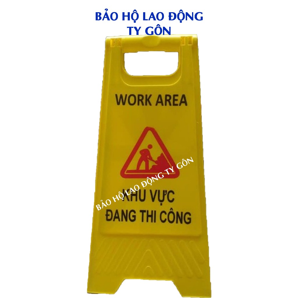 Biển cảnh báo nhựa chữ A khu vực đang thi công