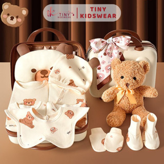 Vali Set Đồ Sơ Sinh, Quà Tặng Đầy Tháng Bé Trai Bé Gái Cao Cấp Hình Gấu Cute Bear [59VALI]