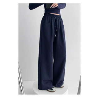  Quần nỉ hai da ống rộng phối dây kiểu dáng hottrend nhiều màu DoA quần nỉ nữ thu đông dễ mặc dễ phối 