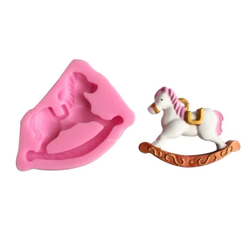 Khuôn silicon ngựa bập bênh mã NBB khuôn ngựa đồ chơi thôi nôi