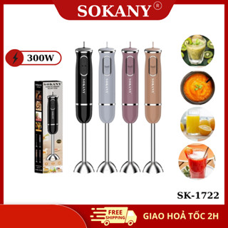 Máy xay cầm tay đa năng SOKANY SK-1722 xay sinh tố, xay cá, cháo bột nhanh chóng dễ dàng vệ sinh - HÀNG CHÍNH HÃNG