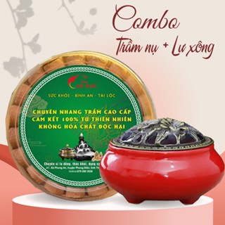Combo Nụ trầm hương và lư xông gốm theo mệnh, trầm sạch 100% thiên nhiên - Tổng Kho Dụng Cụ Trầm Hương