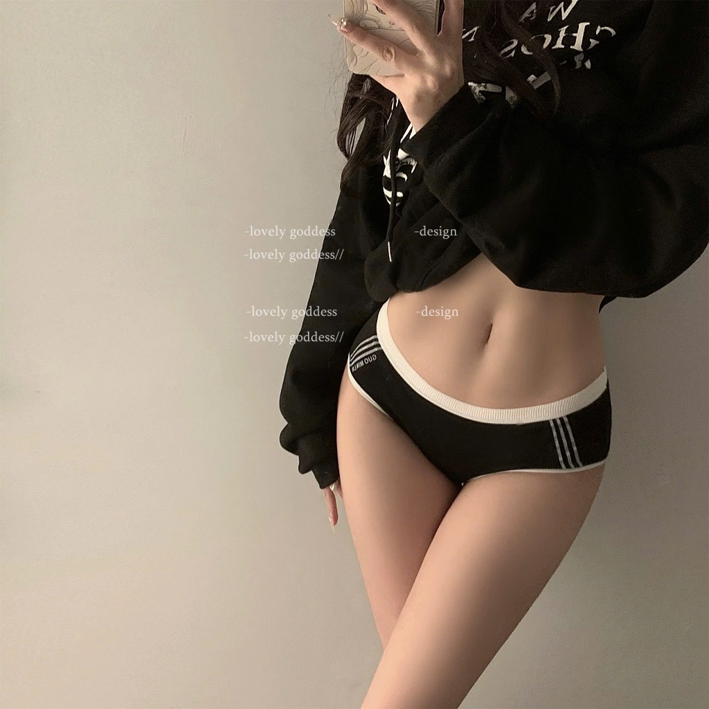 Quần Lót Nữ Cotton Viền Sọc Mềm Mại Kháng Khuẩn Sexy Gợi Cảm E45 | BigBuy360 - bigbuy360.vn