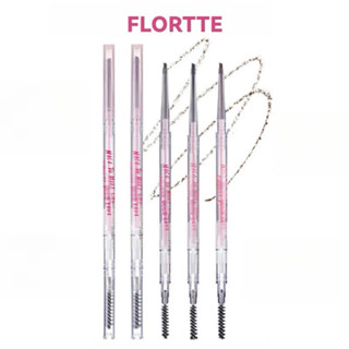 Bút Chì Kẻ Lông Mày FLORTTE, Lông Mày Tự Nhiên Mịn, Không Thấm Nước, Lâu Trôi, Rất Mịn