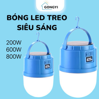 Đèn Treo Tích Điện 200-600-800W Pin Trâu Đa Năng Kháng Nước, Tặng Cáp Sạc, Nhỏ Nhẹ Gọn Màn Hình Led Thông Minh