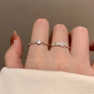 Bộ 2 nhẫn bươm bướm đính đá kim cương nhân tạo nữ