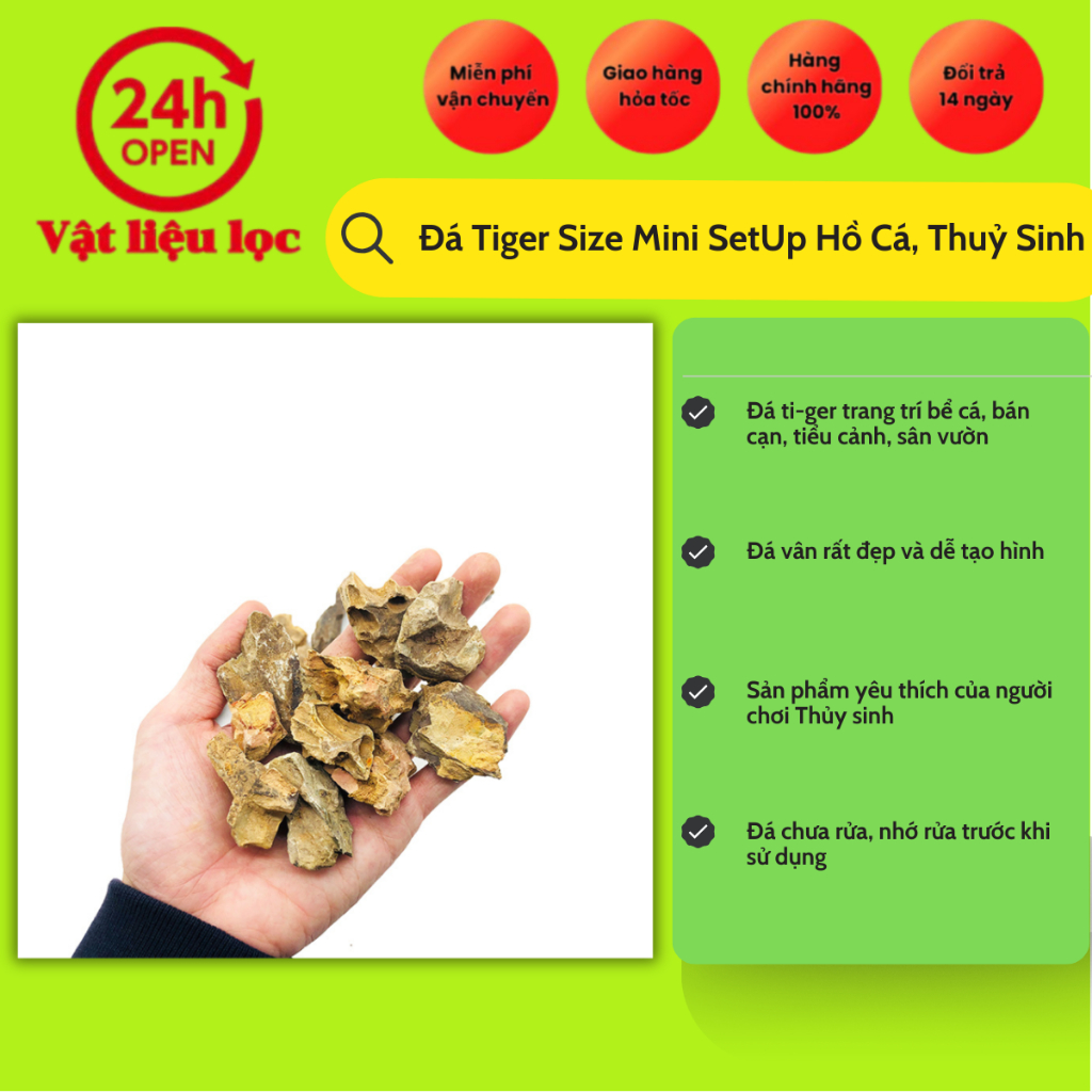 Đá Tiger Size Mini SetUp Hồ Cá, Thuỷ Sinh