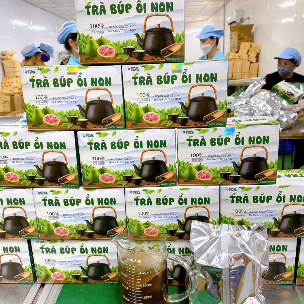 Trà lá ổi túi lọc từ búp ổi non - giúp Tan mỡ giảm cân, ngừa tiểu đường ( hộp 50 gói)