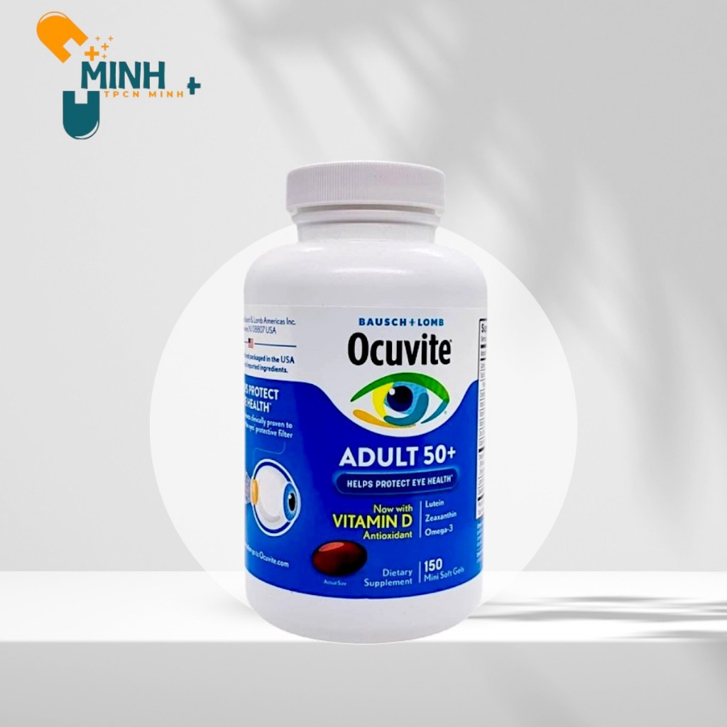 Viên Uống Bổ Mắt Ocuvite Adult 50 + Bausch & Lomb 150 Viên của Mỹ