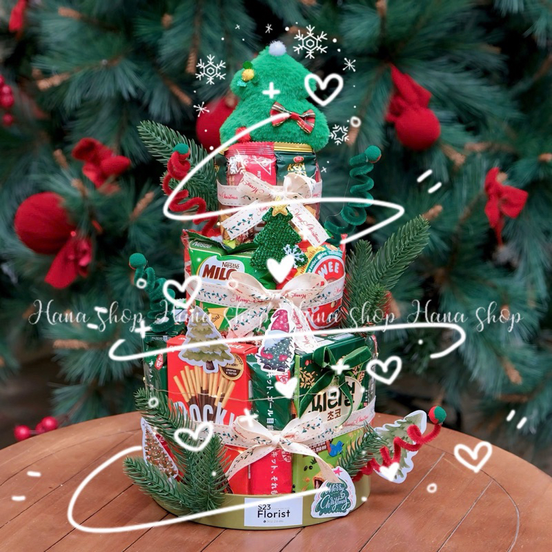 Quà tặng Noel, Set quà tặng Noel, Lẵng kẹo Noel