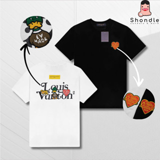 Áo thun LV Louis Vuitton Thêu In hình con vịt Form Rộng Vải Cotton Cao Cấp Full Tag Mạc - Mẫu 17