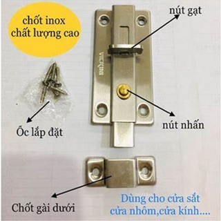 CHỐT BẤM CỬA  A03 8cm - 10 cm