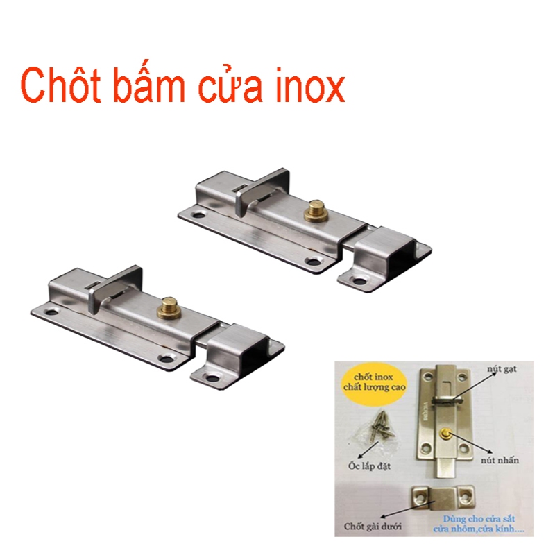 CHỐT BẤM CỬA  A03 8cm - 10 cm