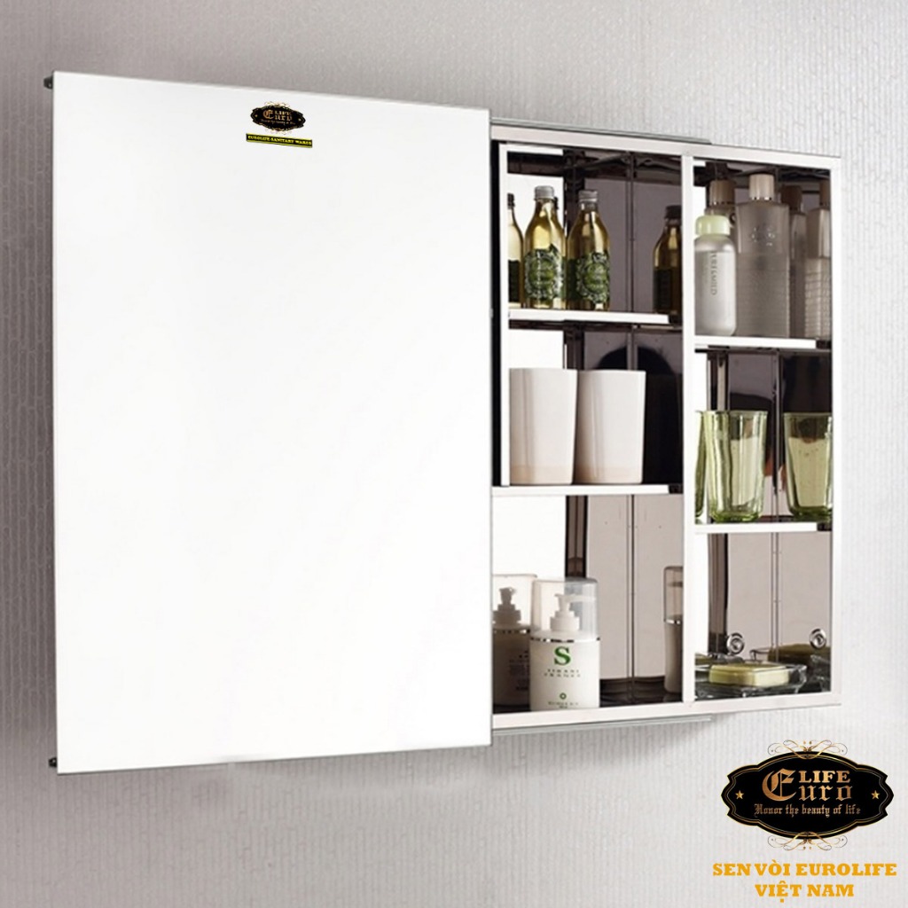 Tủ gương Inox đa năng cửa lùa Eurolife EL-CB04-57