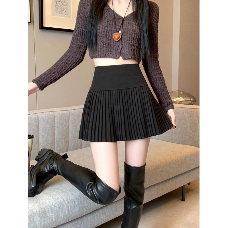 [DELIZ] Chân váy dạ xếp ly tennis dáng ngắn form xòe nhiều màu basic hottrend thu đông hàn quốc CV30 | BigBuy360 - bigbuy360.vn