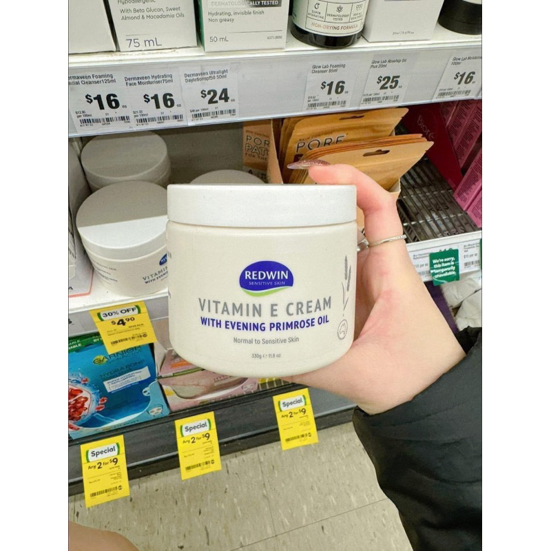 Hũ kem dưỡng vitamin E Redwin Úc