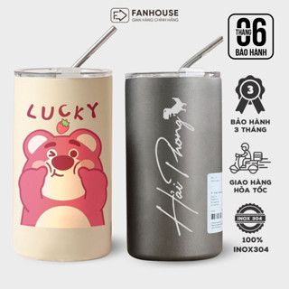 Ly giữ nhiệt Iced Americano cao cấp Fan House dung tích 300 & 600ml, chất liệu inox 304, khắc tên theo yêu cầu