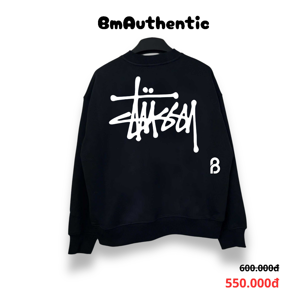 [HIGH QUALITY] Áo Sweater Stussy Bold Logo - BM Authentic