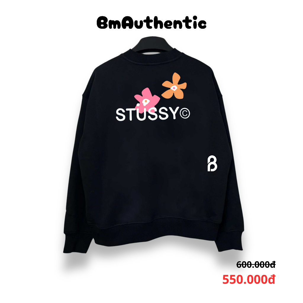 [HIGH QUALITY] Áo Sweater Stussy Flower Bloom - BM Authentic