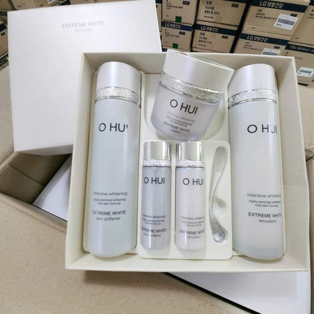 [nội hàn không tem] Set Ohui dưỡng trắng da OHUI White Extream - Dưỡng trắng cao cấp