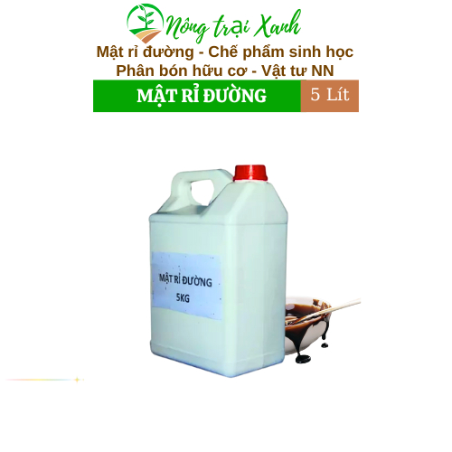 Mật rỉ đường, rỉ mật đường, mật rỉ đường ủ phân ( can 5 lít ) ủ đạm cá, ủ rác nhà bếp, ủ phân, xử lý