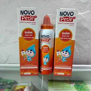  Novo Petie Xịt mũi nước muối ưu trương Novopetie 1,9% thông mũi giảm sổ mũi ngạt mũi giúp dễ thở hơn 